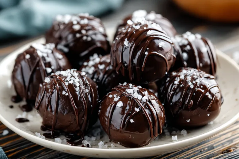 Viral Brownie Balls: Amazing 5-Step Easy Chocolate Treat 4 Viral brownie balls coated in chocolate with sea salt