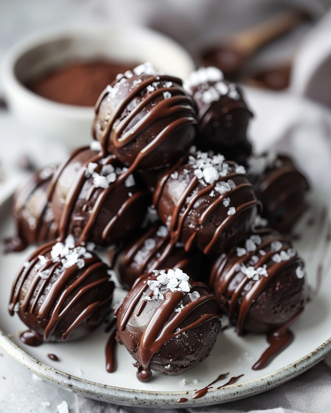 serving viral brownie balls dessert