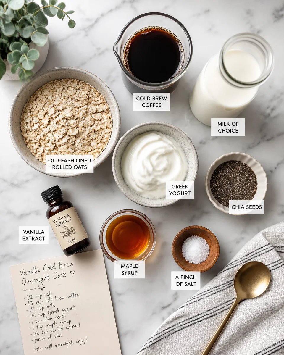 Vanilla Cold Brew Coffee Overnight Oats