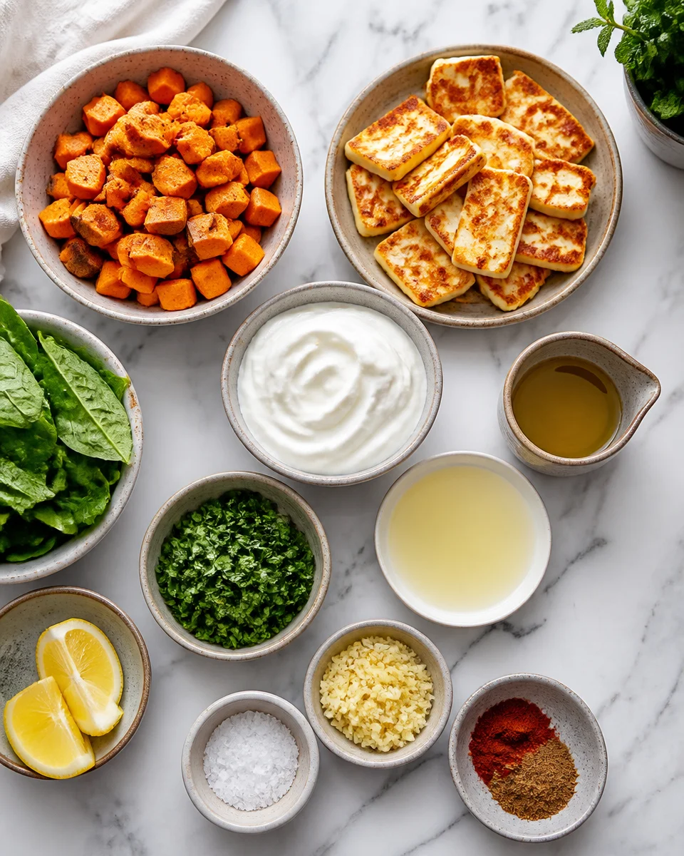 5 Fresh Takes on Sweet Potato Halloumi Salad with Mint Yogurt