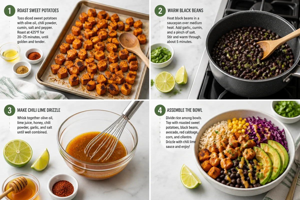 Chili-Lime Sweet Potato Black Bean Bowl: A Flavorful Fiesta!