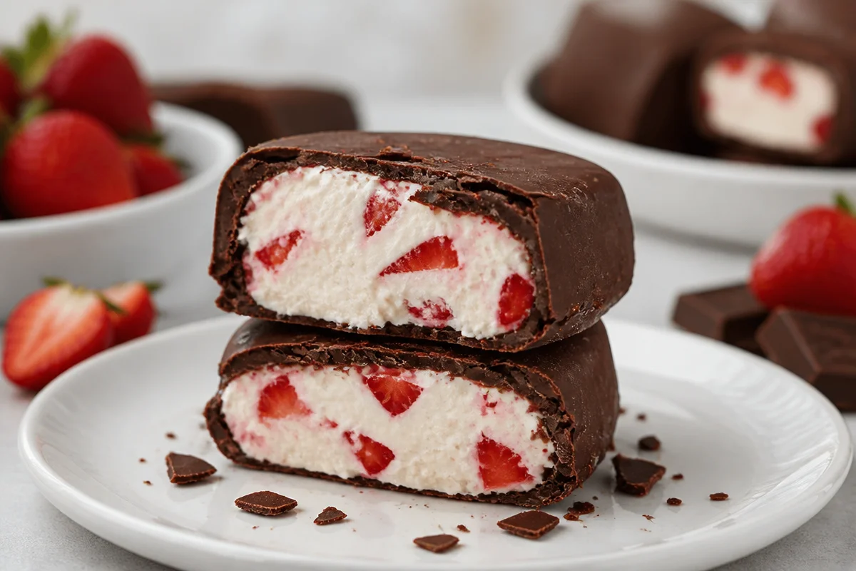 Chocolate Covered Strawberry Yogurt Clusters