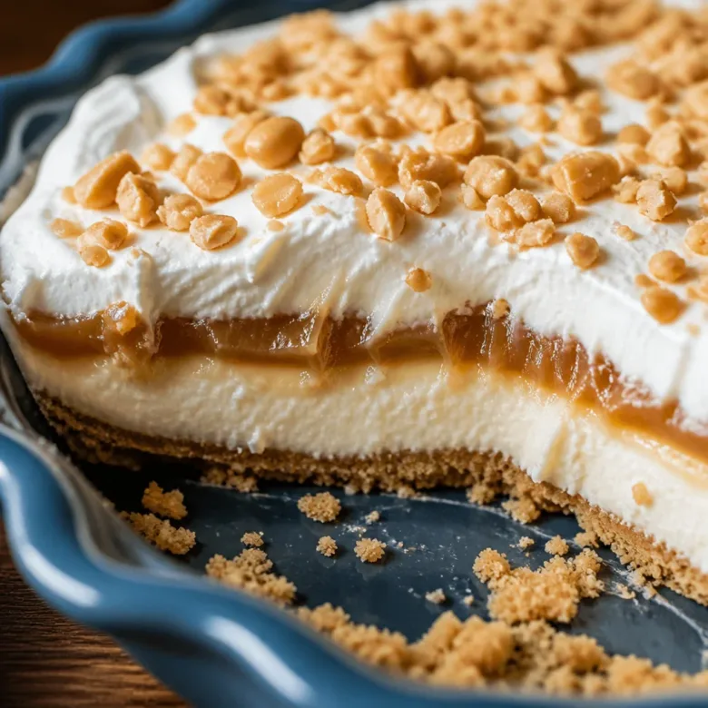 Easy Caramel Cheesecake Apple Dip served with apple slices and graham crackers.