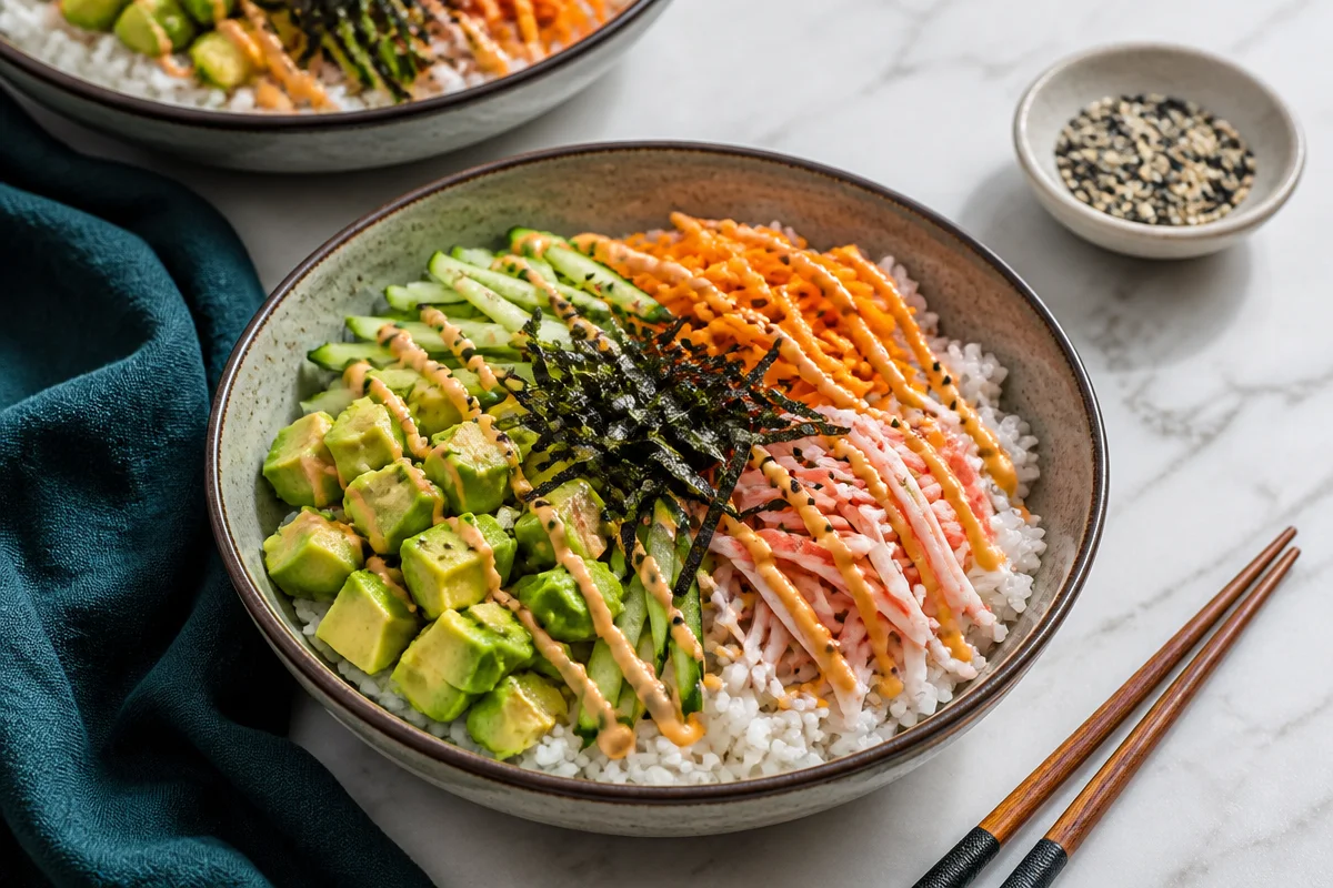 Easy California Roll Sushi Bowls for a Fresh and Fun Meal