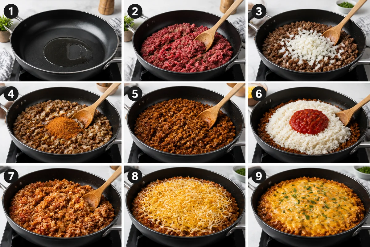 Easy Cheesy Taco Rice Skillet for a Quick Dinner Delight