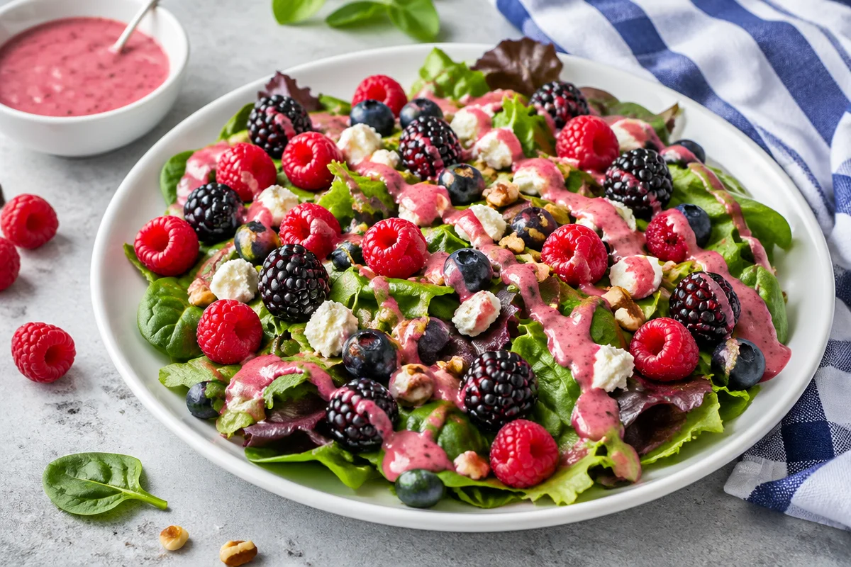 Spring Mix Salad with Raspberry Dressing
