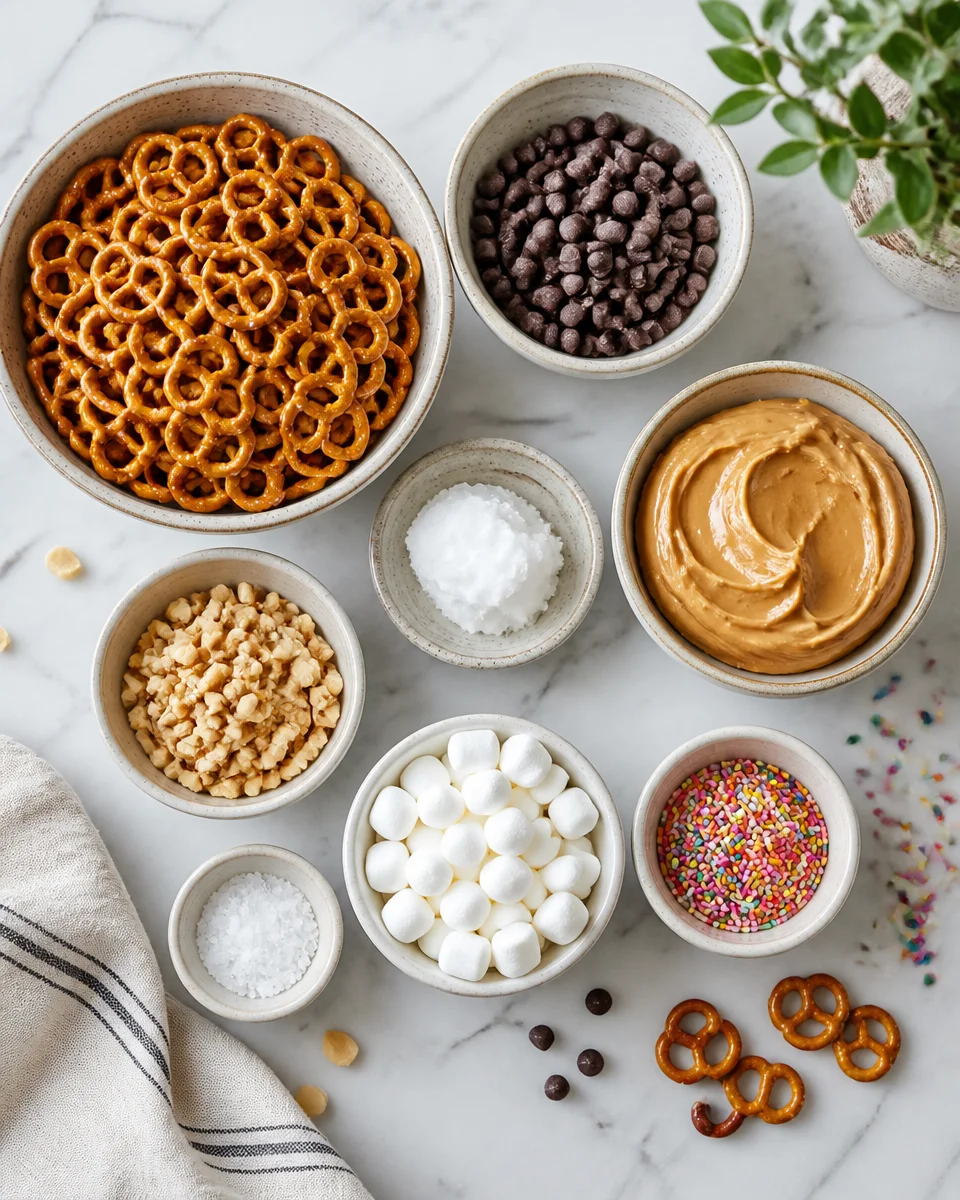 No-Bake Peanut Butter Pretzel Clusters