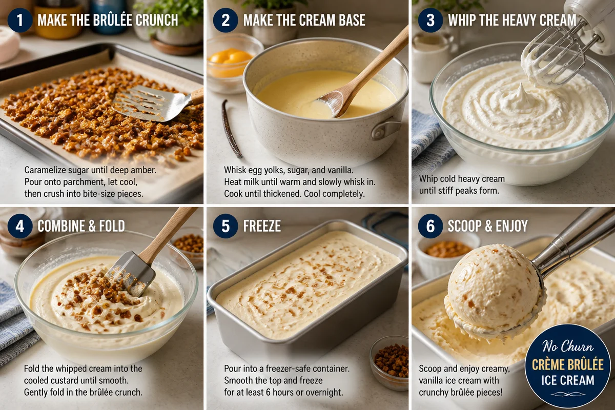 No Churn Cr&egrave;me Br&ucirc;l&eacute;e Ice Cream