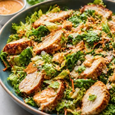 Coconut-Lime Chicken Salad with fresh vegetables and herbs