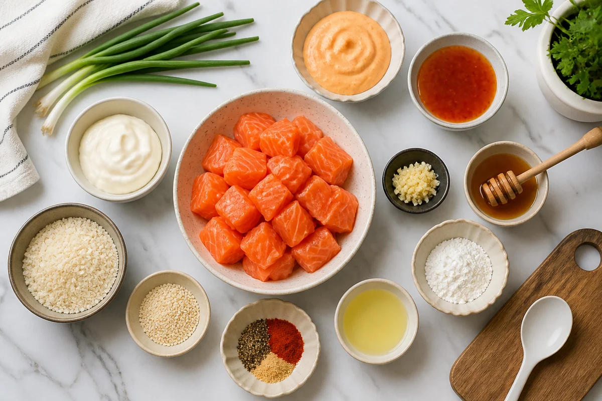 Crispy Bang Bang Salmon Bites