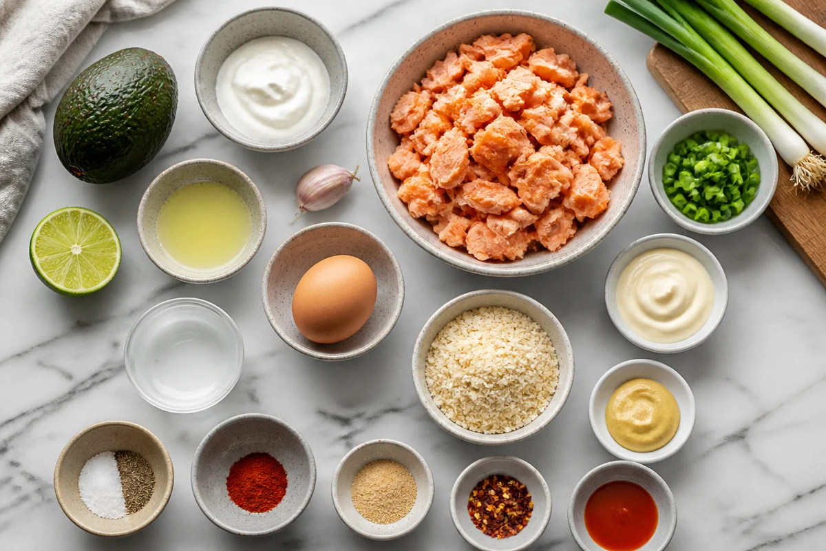 Salmon Balls with Creamy Avocado Sauce