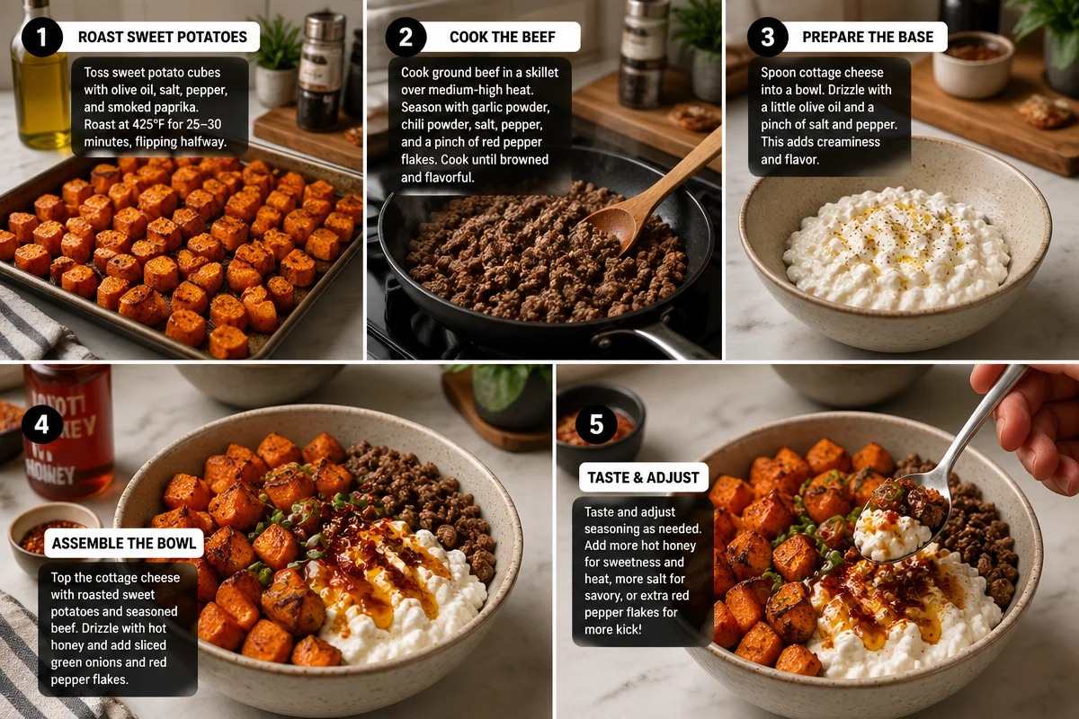 Hot Honey Cottage Cheese Bowl