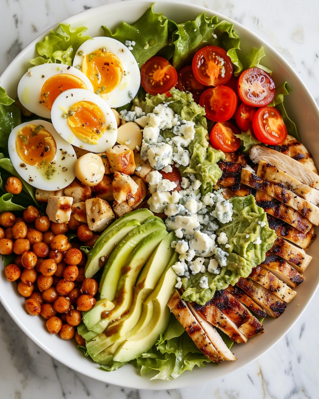 Cobb salad served family style