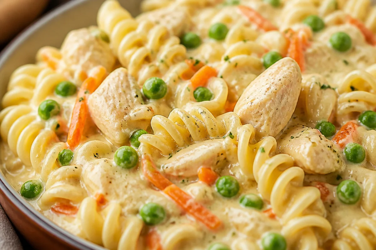 Chicken Pot Pie Pasta Crock Pot