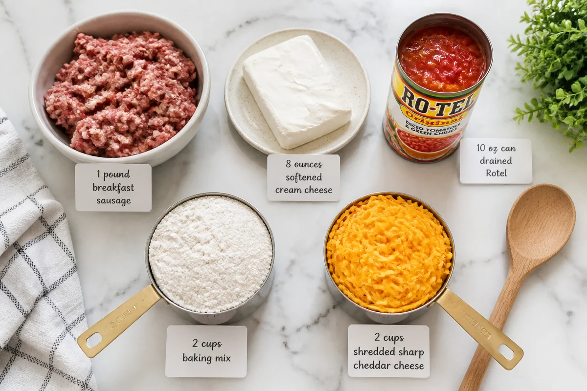 Rotel Cream Cheese Sausage Balls