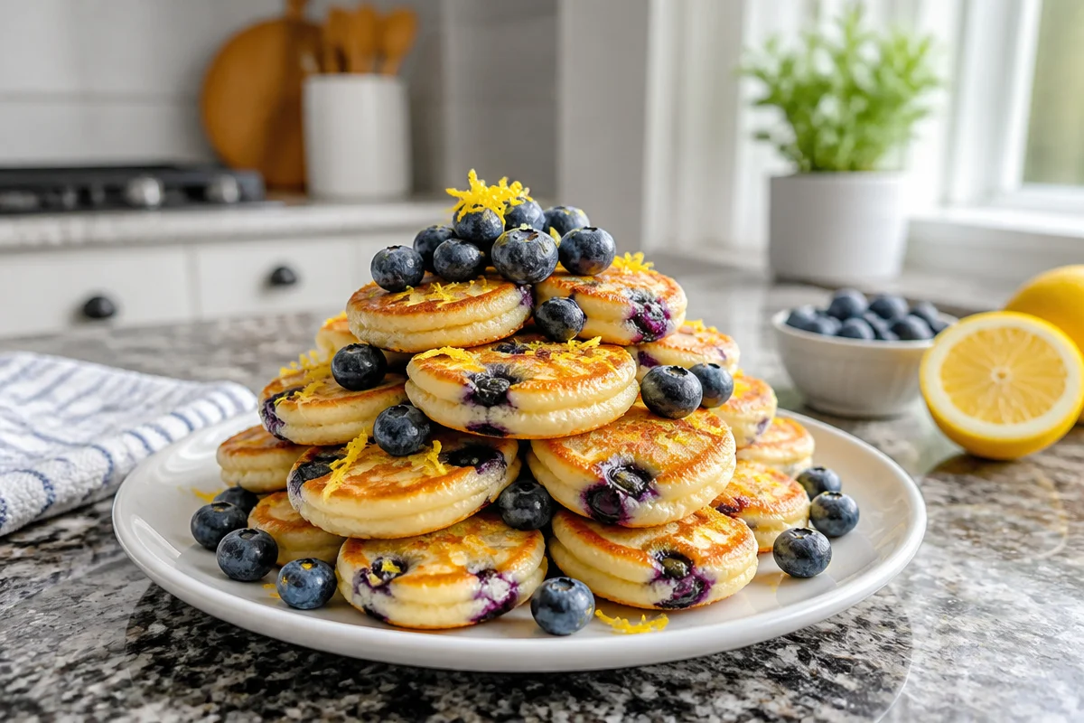 Quick & Tasty 15-Minute Lemon Blueberry Cottage Cheese Pancake Bites
