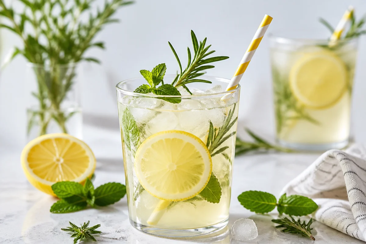 Mint and Rosemary Lemonade with Vanilla