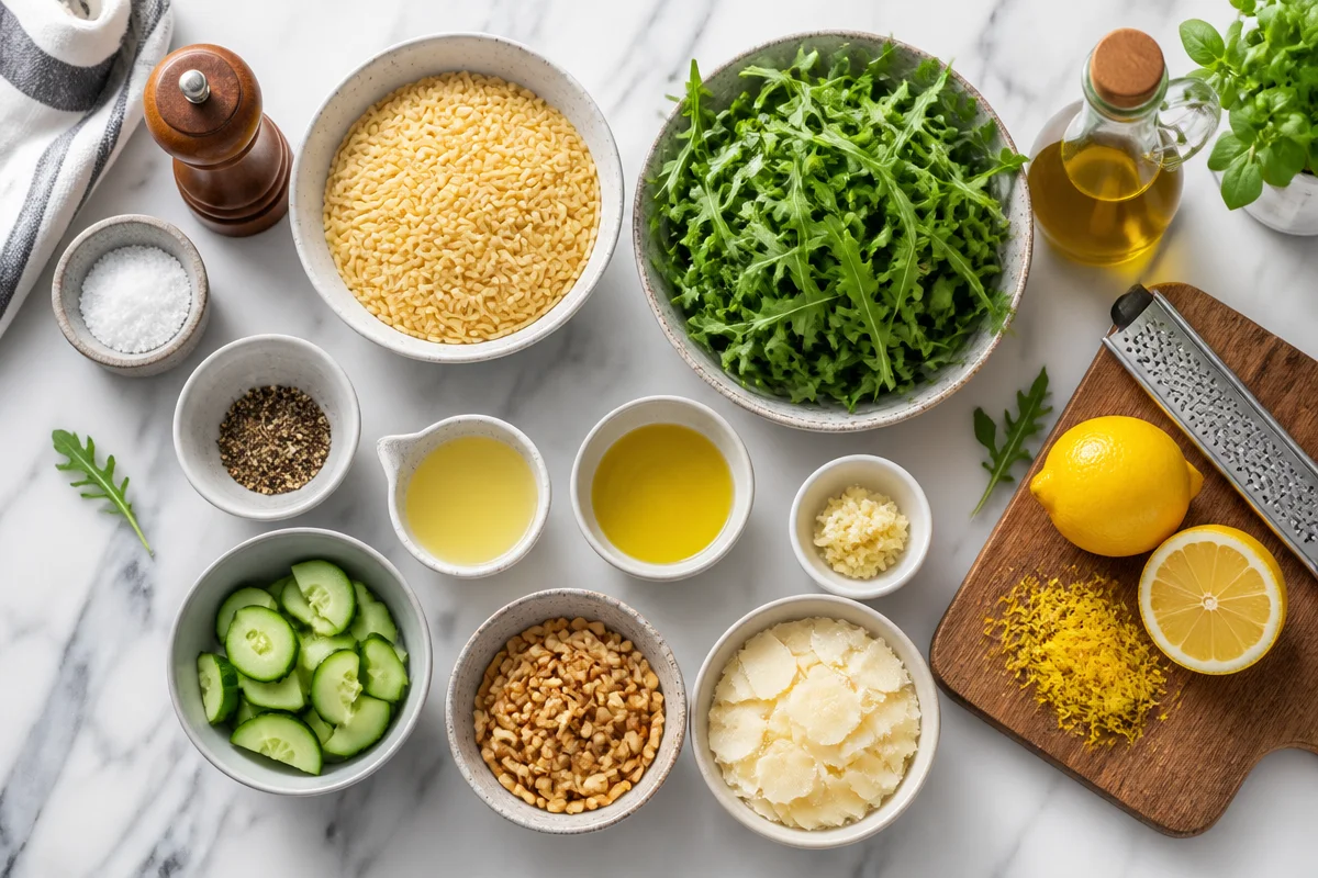 Zesty Lemon Arugula Orzo Salad that Will Brighten Your Day