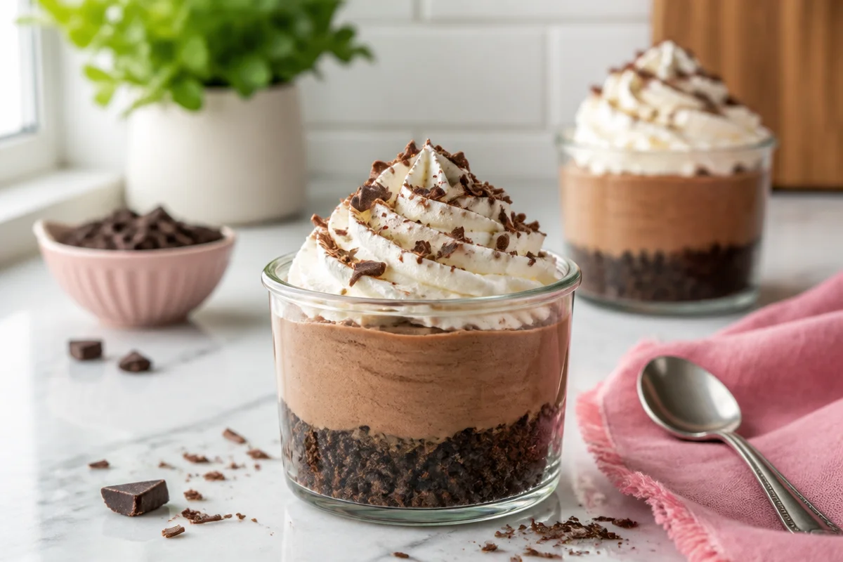 Easy No Bake Chocolate Cheesecake Cups