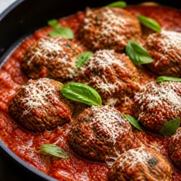 Delicious Veggie Meatballs Vegetarian Style made with mushrooms and spices.