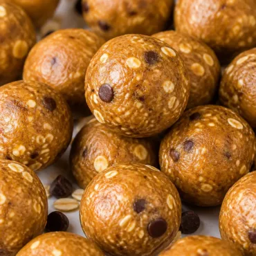 Delicious No Bake Peanut Butter Balls made with simple ingredients for a quick snack.