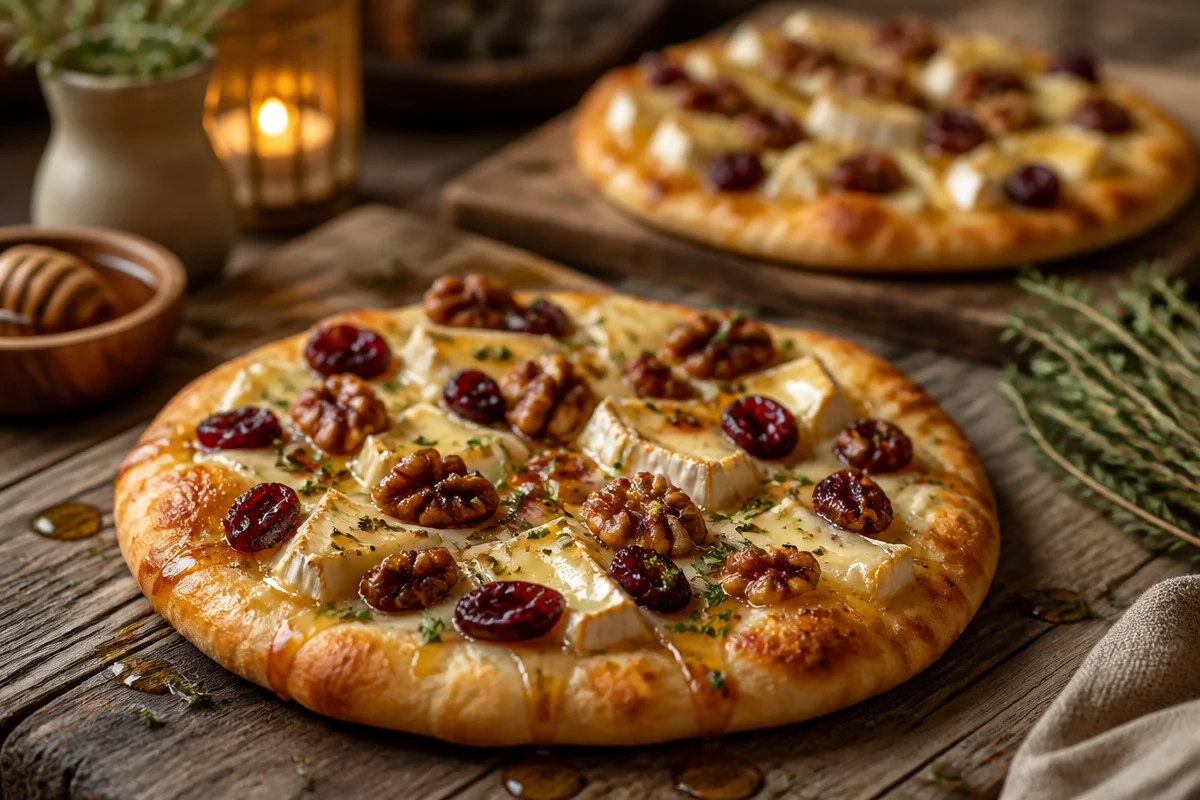 Irresistible Mini Pizza with Brie, Cranberries & Toasted Walnuts