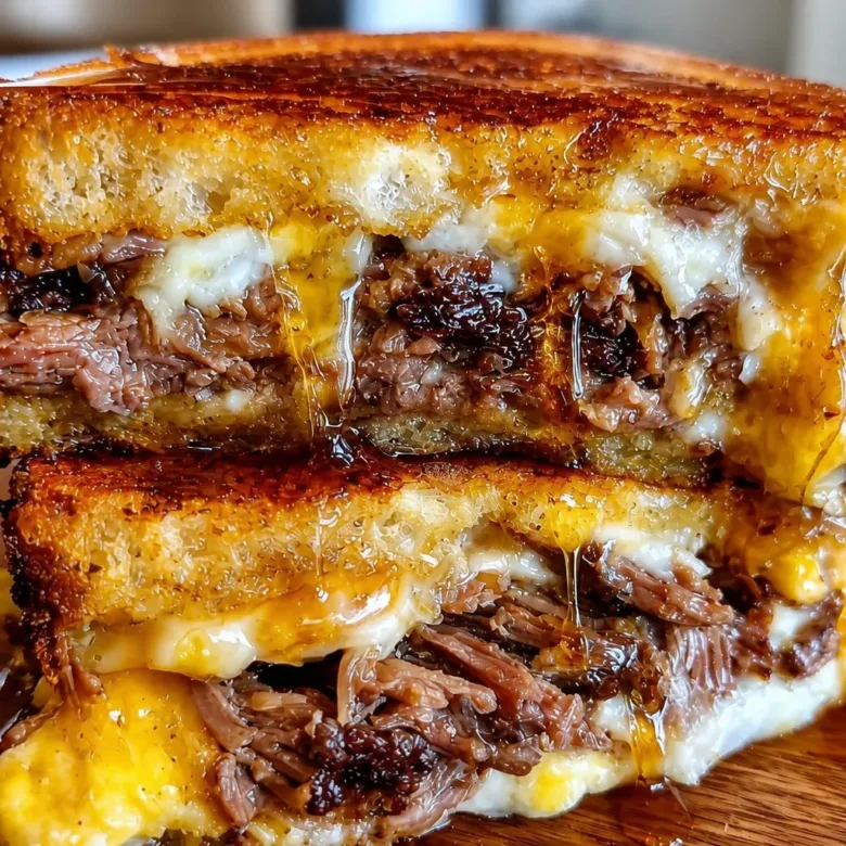 Delicious Maple Smoked Beef Toast served with BBQ sauce.