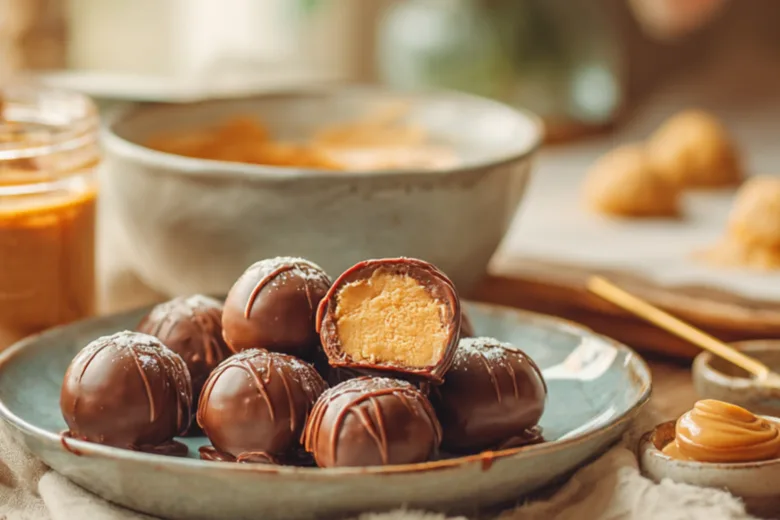 No Bake Peanut Butter Balls made with simple pantry ingredients