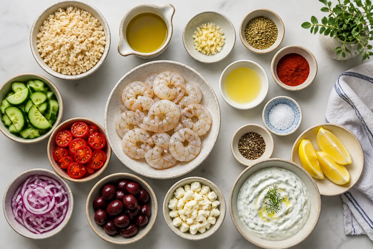 Greek Shrimp Mediterranean Bowl