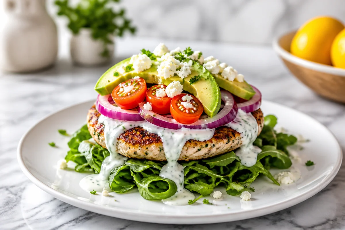 Healthy Greek Chicken Burgers
