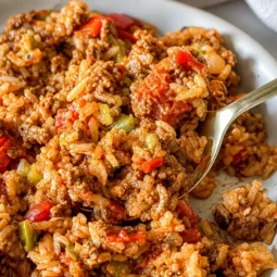 High Protein Unstuffed Peppers loaded with flavor and healthy ingredients in a bowl.