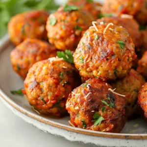 Veggie Meatballs Vegetarian Style served with marinara sauce
