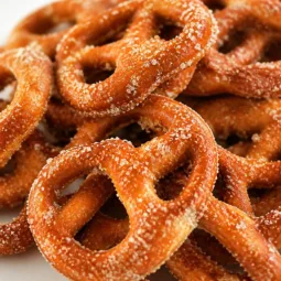 Delicious Honey Mustard & Onion Pretzel Bites in a bowl.