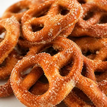 Delicious Honey Mustard & Onion Pretzel Bites in a bowl.