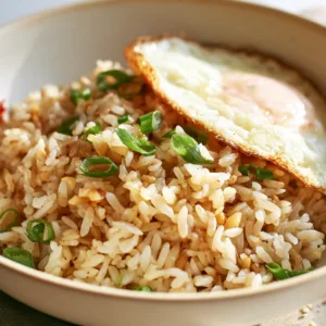 Garlic Butter Fried Rice in 20 Minutes with fried egg