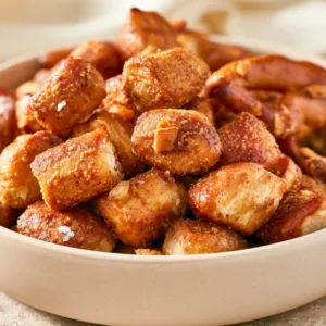 Honey Mustard & Onion Pretzels Bites in a snack bo